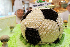 「W杯サッカーボール」のケーキが江蘇省南通市に登場(chǎng)