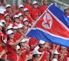 朝鮮の美女応援団が艶やかに登場(chǎng)　東アジアカップ