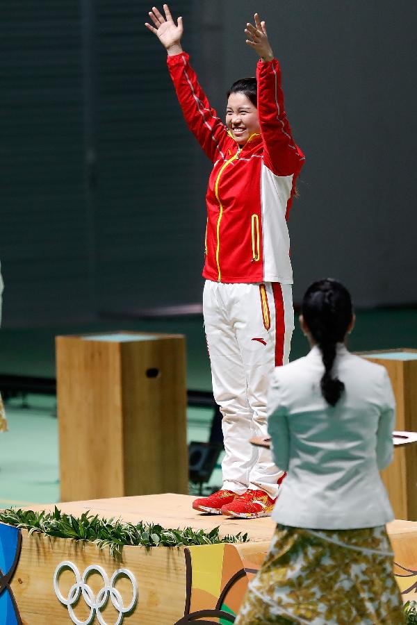 射撃女子10mエアピストル　張夢雪選手が中國初の金メダル獲得