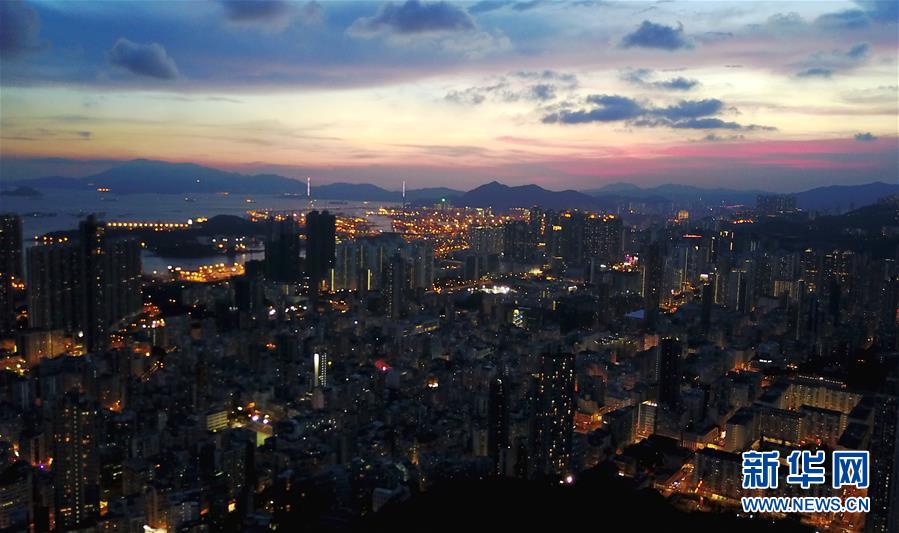 上空から撮影した「東方の真珠」　香港地區(qū)