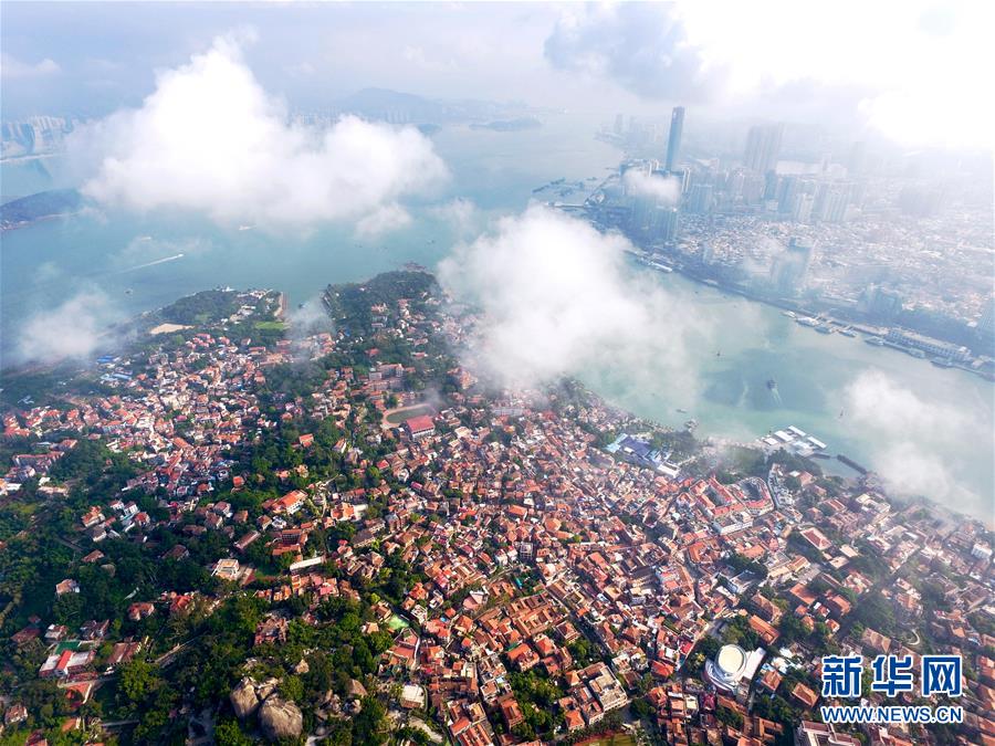 上空から俯瞰した美しき新世界遺産コロンス島　廈門市