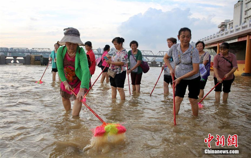 洪水が収まった柳州市、約100人の女性が浚渫チーム結成