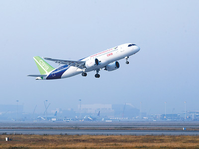 國産大型旅客機C919　第3回テスト飛行が成功