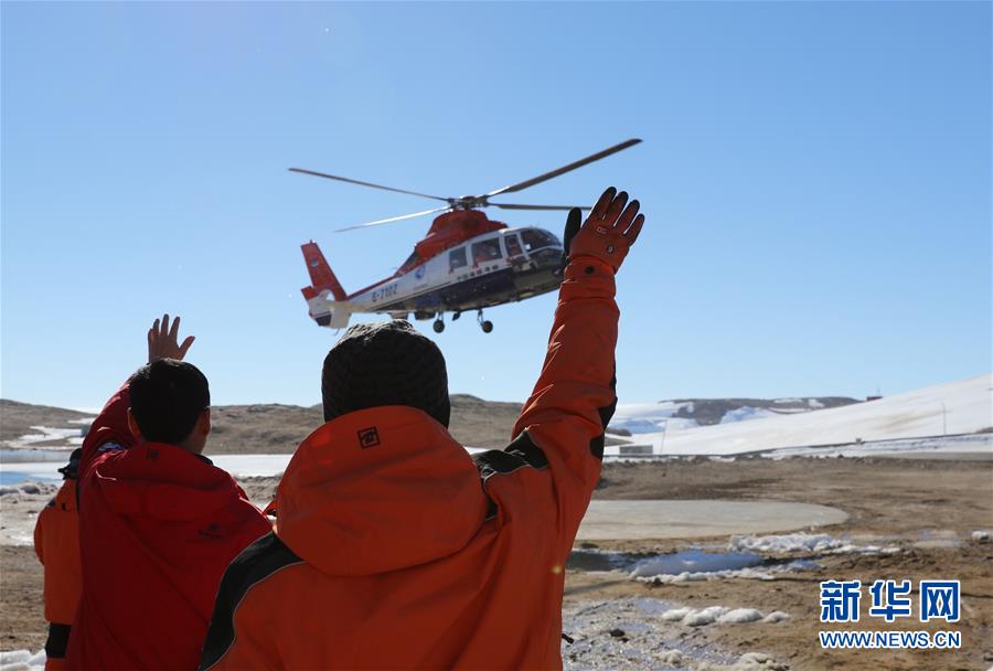 中國第34次南極科學観測隊が中山基地に到著