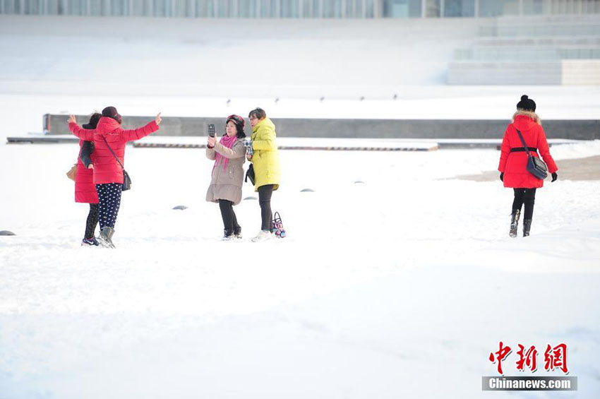 天津で今年初の降雪