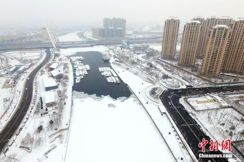 天津で今年初の降雪