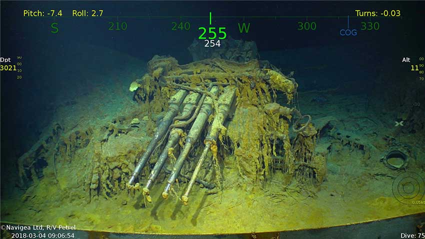 ポール?アレン氏の調(diào)査チーム、第二次大戦中に沈んだ空母を発見