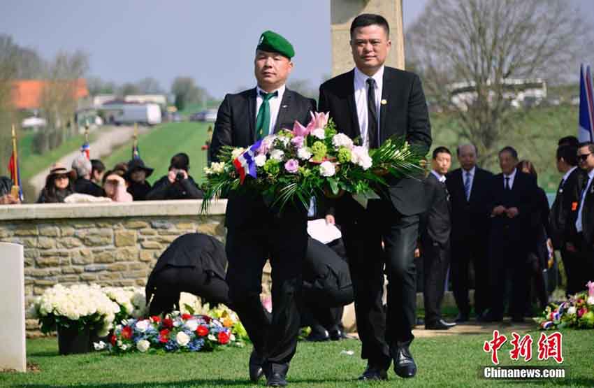 中仏英が第一次大戦停戦100周年記念式及び中國人労働者の追悼式