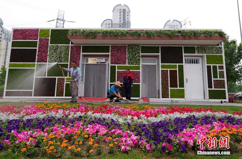 外壁には様々な観葉植物　立體緑化公衆(zhòng)トイレが北京に登場