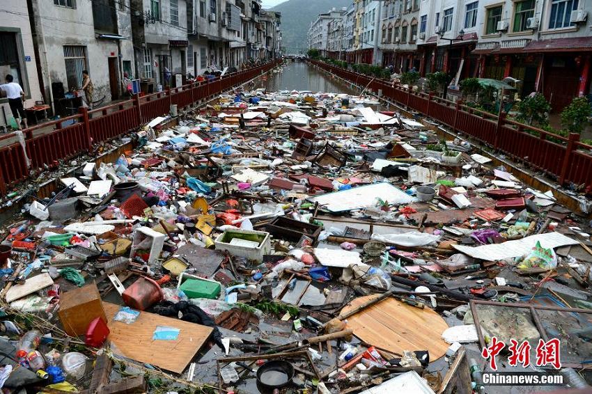 臺(tái)風(fēng)8號(hào)「マリア」が福建省沿岸部に上陸