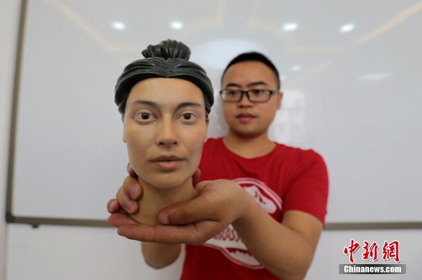 陝西省の大學、3Dプリンターで古代人の顔を復元