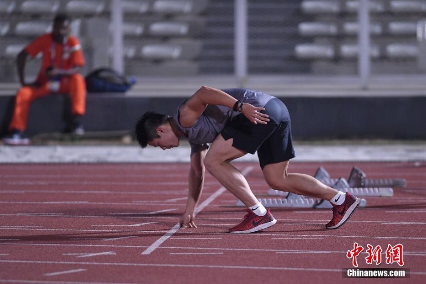 男子陸上の蘇炳添選手、アジア競(jìng)技大會(huì)で初トレーニング　目標(biāo)は金メダル