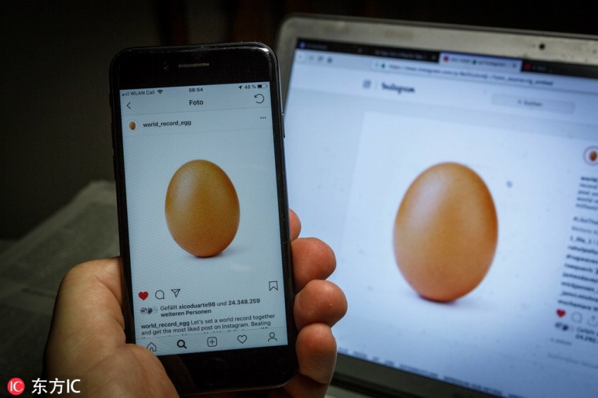 「ただの卵」がインスタ史上最多の3000萬件以上の「いいね！」獲得