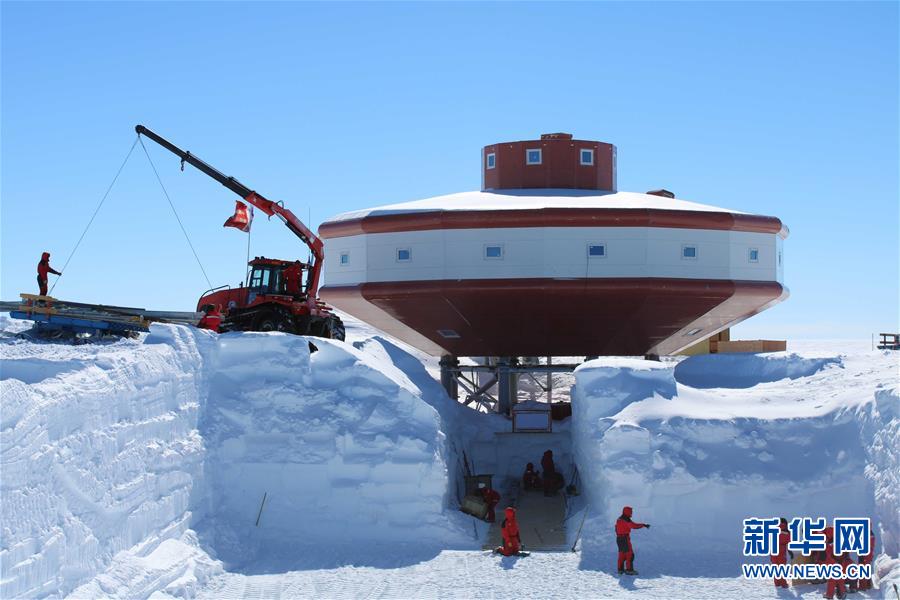 南極泰山基地2期工事　雪中の建築物が革新を達(dá)成