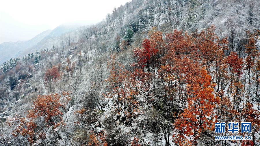 雪の秦嶺、茫漠たる連山　陝西省