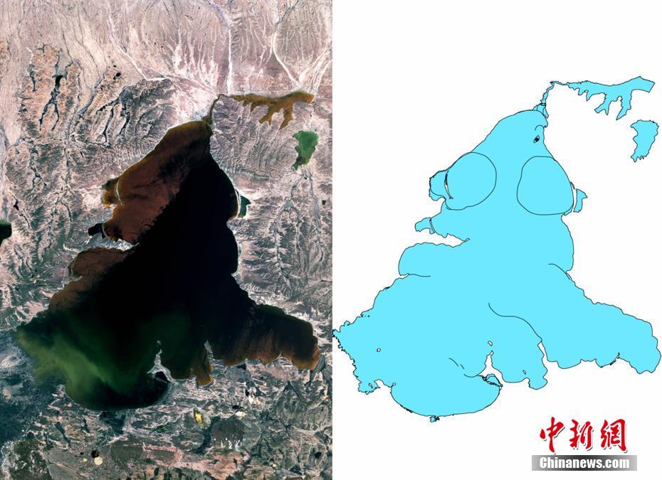 青海省の湖の衛(wèi)星畫像が研究者の手で動(dòng)物に変身??？