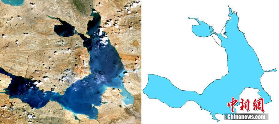 青海省の湖の衛(wèi)星畫像が研究者の手で動物に変身?。?></a></td></tr><tr><td class=