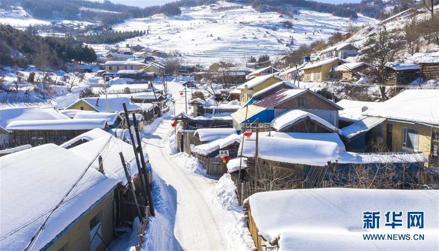 長白山岳地帯の美しい冬景色　吉林省