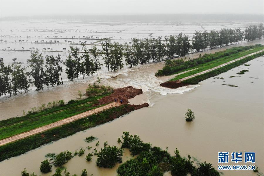 安徽省の河川で堤防爆破による排水実施、遊水地2ヶ所の使用を開始