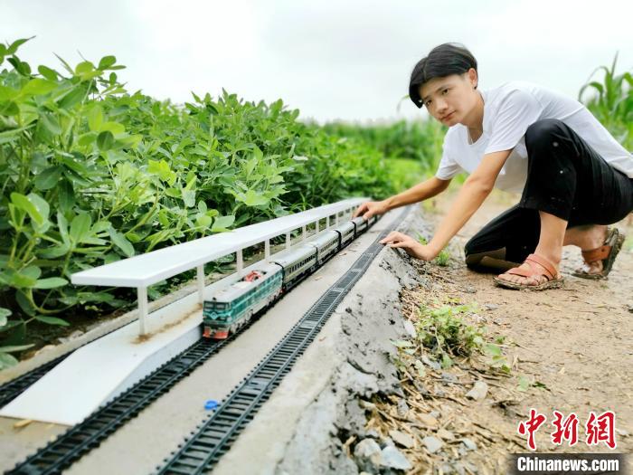 自宅の畑に「小型の高速鉄道」を建設(shè)した大學(xué)生　河南