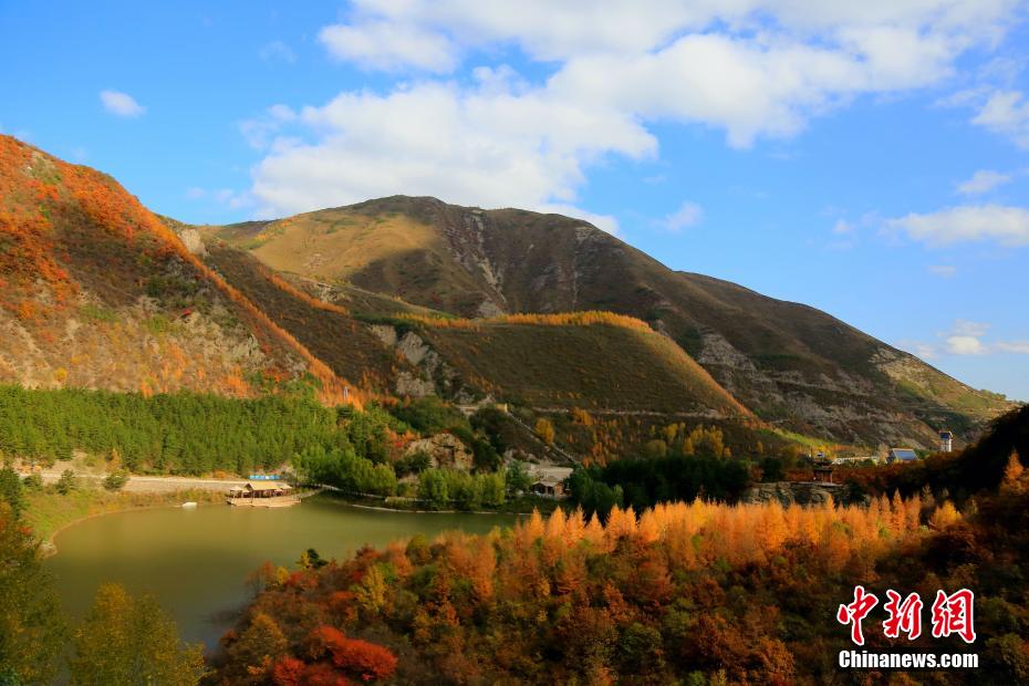 秋色のパレット一面に広がる六盤山　寧夏