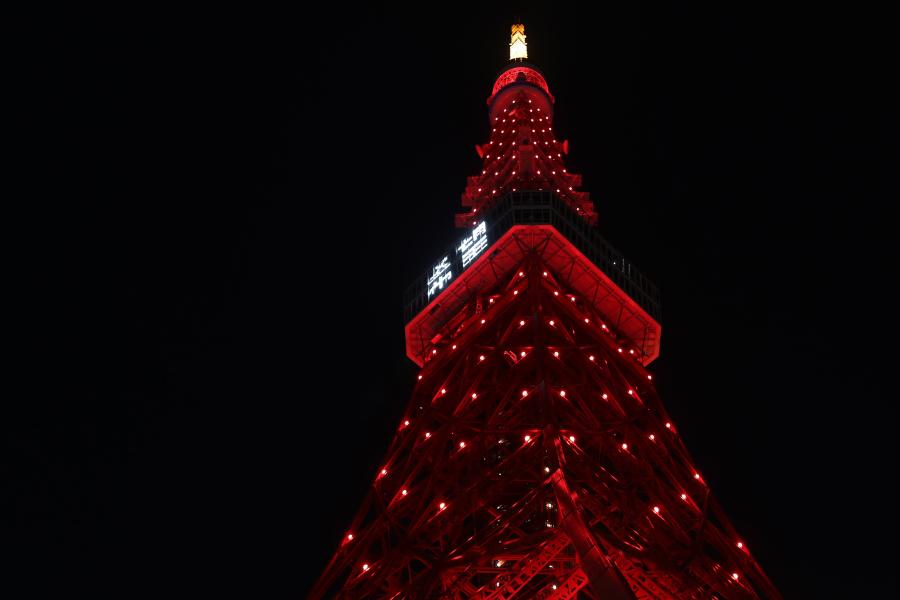 日本?東京タワーが「中國レッド」で春節(jié)をお祝い