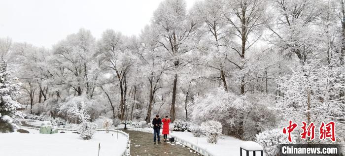 甘粛省粛南に春の雪　風(fēng)情溢れるユグル族自治県の雪景色