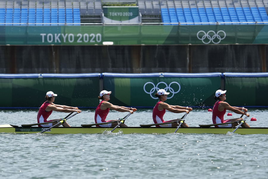 東京五輪ボート女子クオドルプルスカル、中國が世界新で金メダル