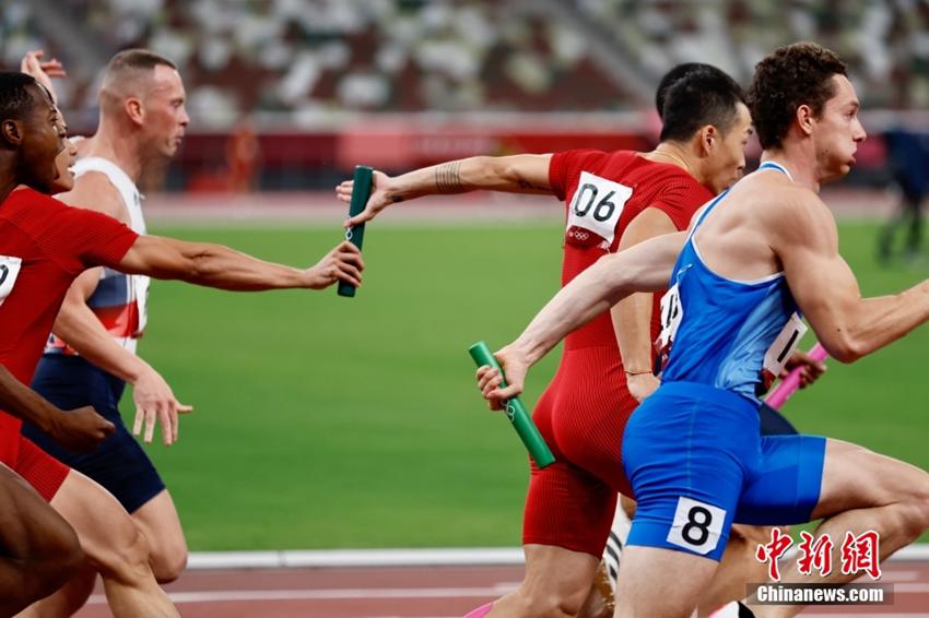 東京五輪の陸上競(jìng)技男子4×100メートルリレーで中國(guó)が4位に入賞