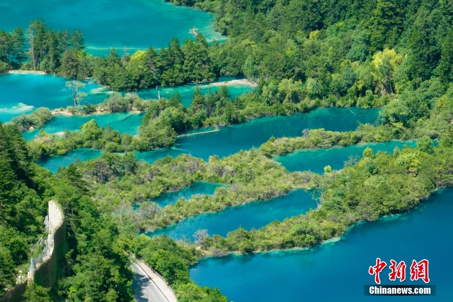 風(fēng)と水音がさざめく幻想的な夏の九寨溝　四川省