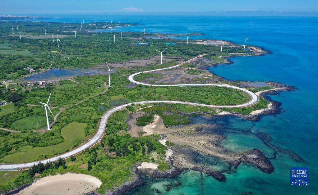 上空から俯瞰した海南島一周観光道路