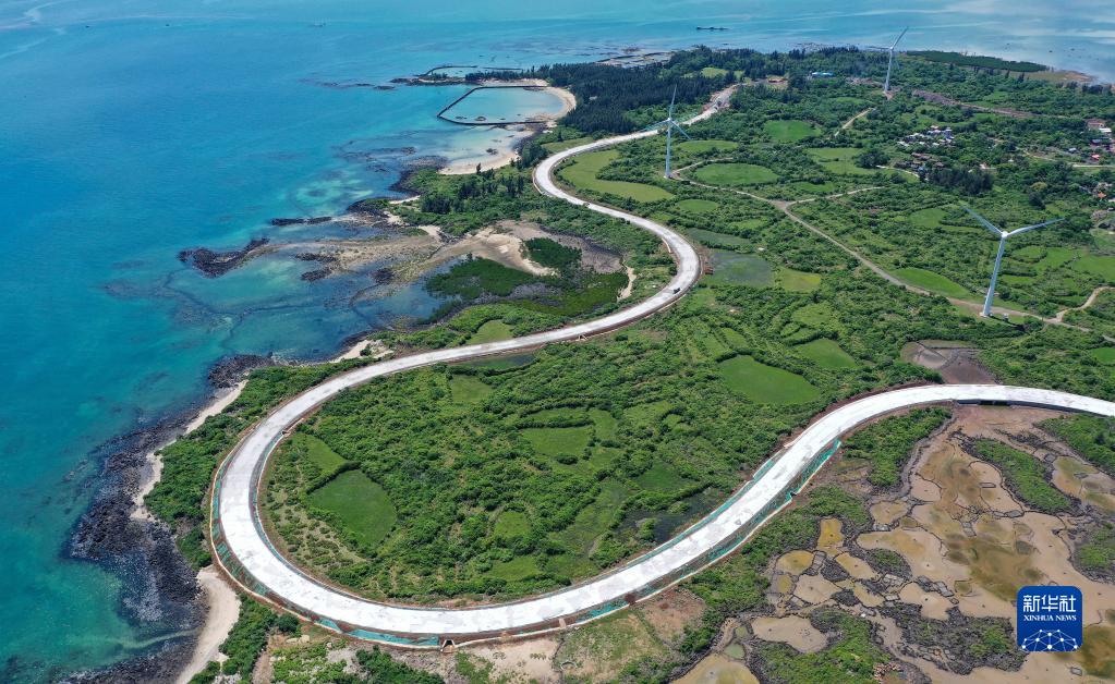 上空から俯瞰した海南島一周観光道路