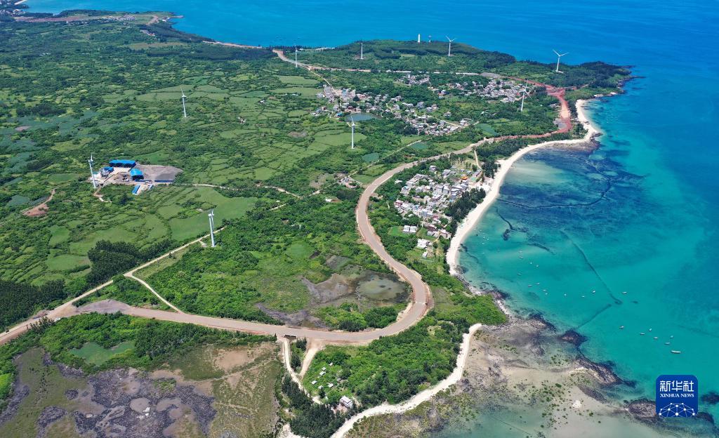 上空から俯瞰した海南島一周観光道路