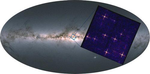 広視野X線望遠鏡モジュールが銀河系中心エリアの1度の観測で得られたX線畫像