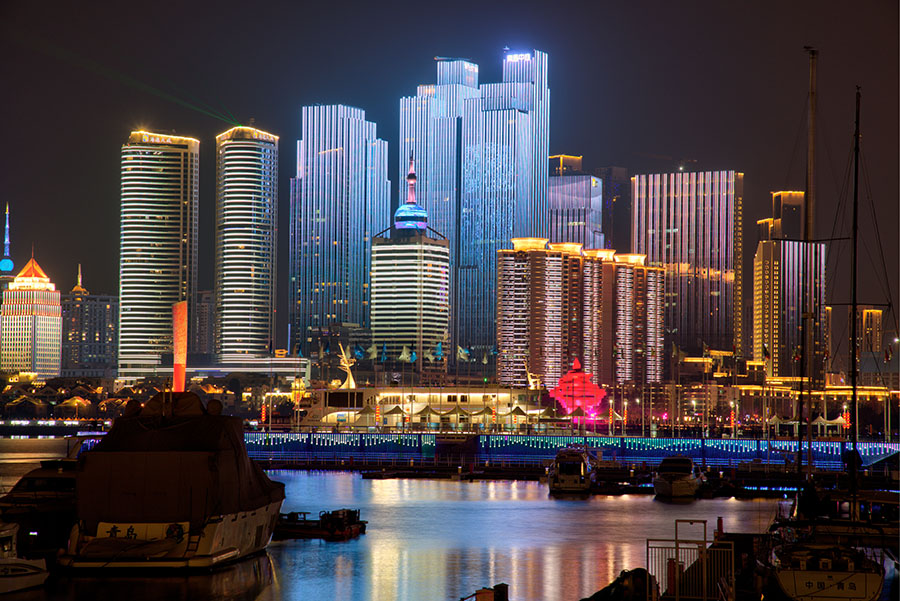 青島市?摩天樓夜景