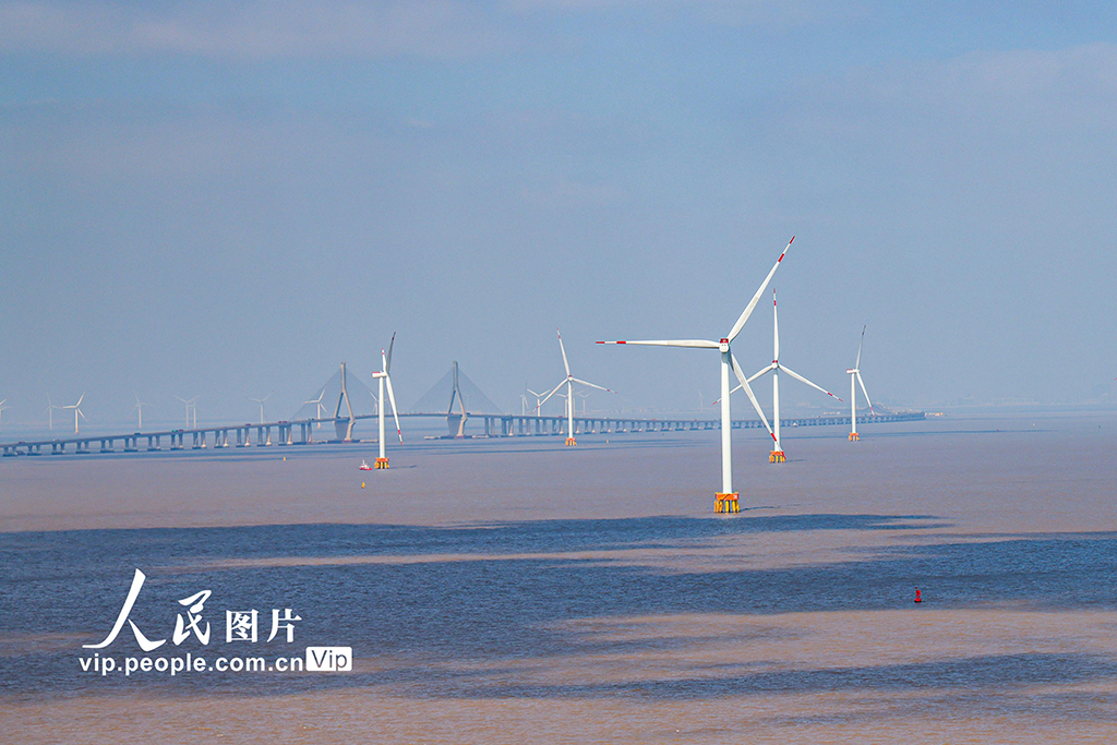 上海東海大橋洋上風(fēng)力発電所の美しい風(fēng)景