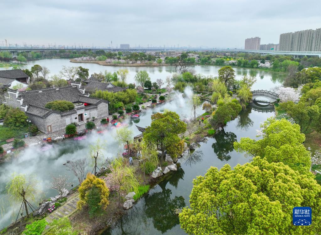 緑豊かな美しい春の風(fēng)景広がる寧波市植物園　浙江省寧波