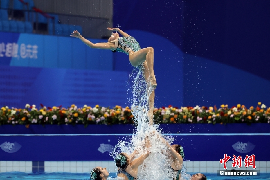 アーティスティックスイミングのチーム種目で中國が優(yōu)勝　杭州アジア大會