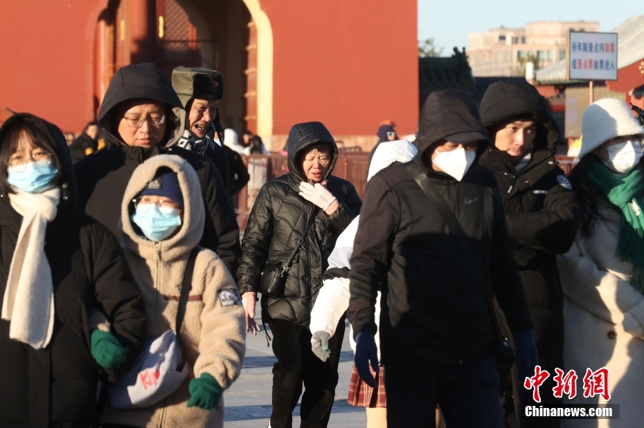 寒波に見舞われた北京、気溫が急降下