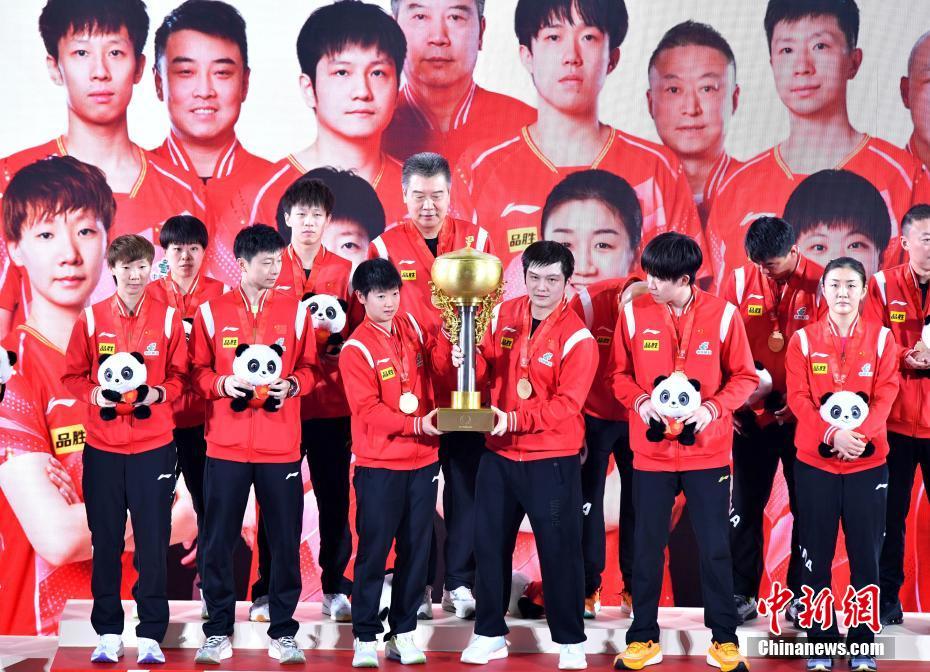 卓球混合団體W杯で中國が優(yōu)勝　四川省成都