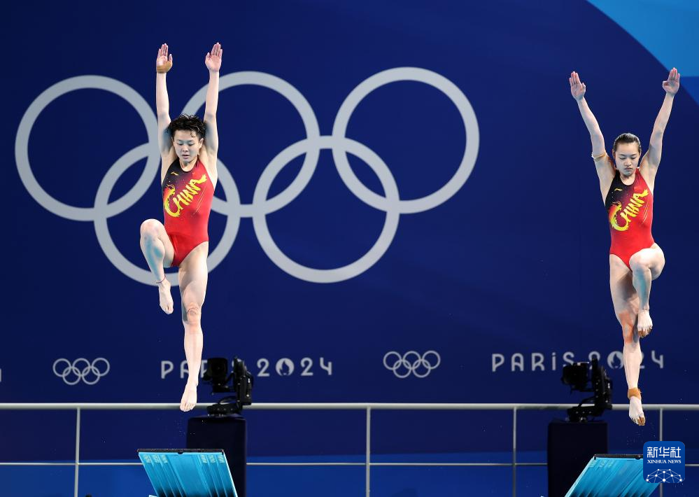 女子シンクロ板飛び込みで中國ペアが金メダル獲得　パリ五輪