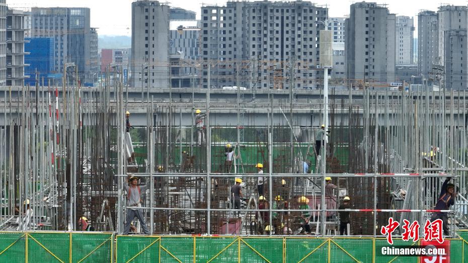 上空から眺めた雄安駅ハブ片區(qū)2號エリア　河北省