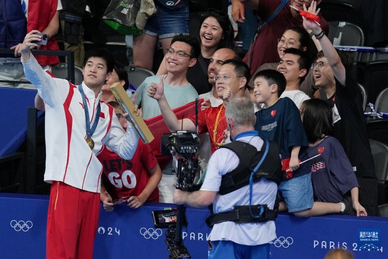 競泳男子100メートル自由形で中國の潘展楽選手が世界新で金メダル　パリ五輪