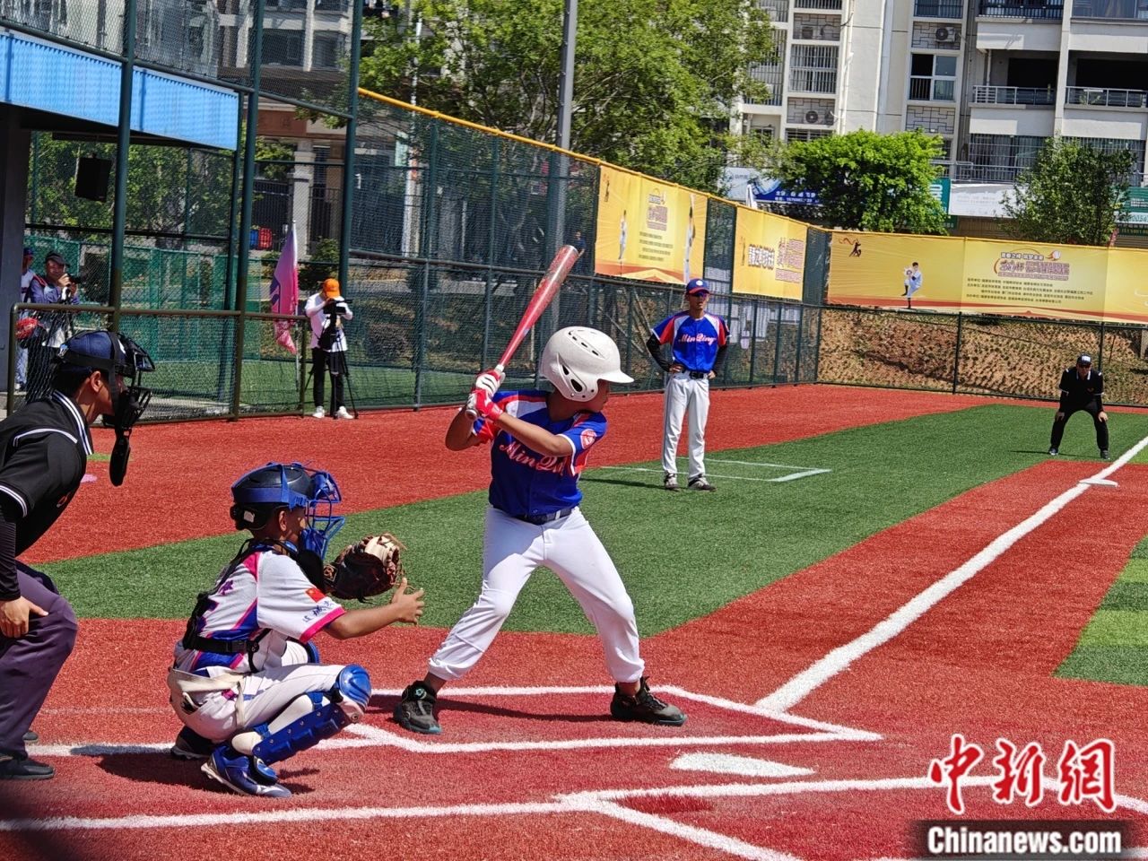 2024年東森杯海峽両岸青少年野球招待試合の様子（撮影?葉秋雲(yún)）。